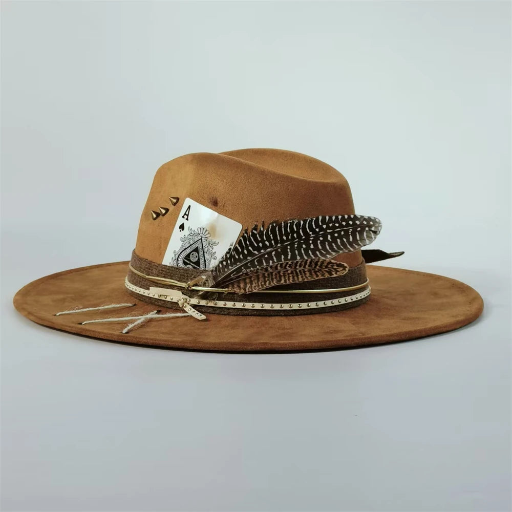 Handmade Fedora Hat Suede Men's And Women's Hat