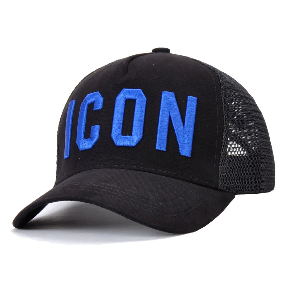 Mesh Summer Baseball Cap For Men Women Embroidery ICON Letters Dad Hat