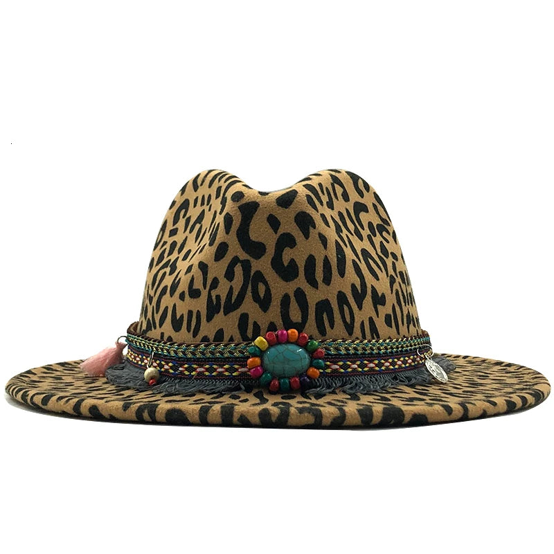 Trend Unisex Flat Brim Wool Felt Jazz Fedora Hats Men Women