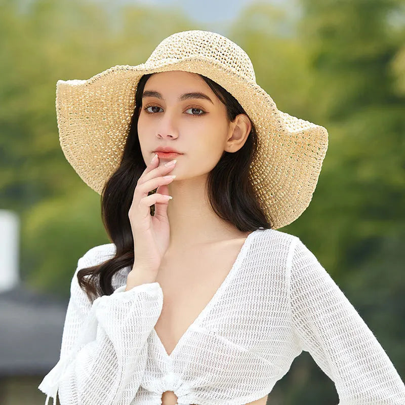 Beach Straw Hat Summer Foldable Sunshade Women's