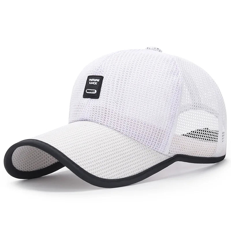 Pure Color Summer Quick Dry Breathable Full Mesh Trucker Cap