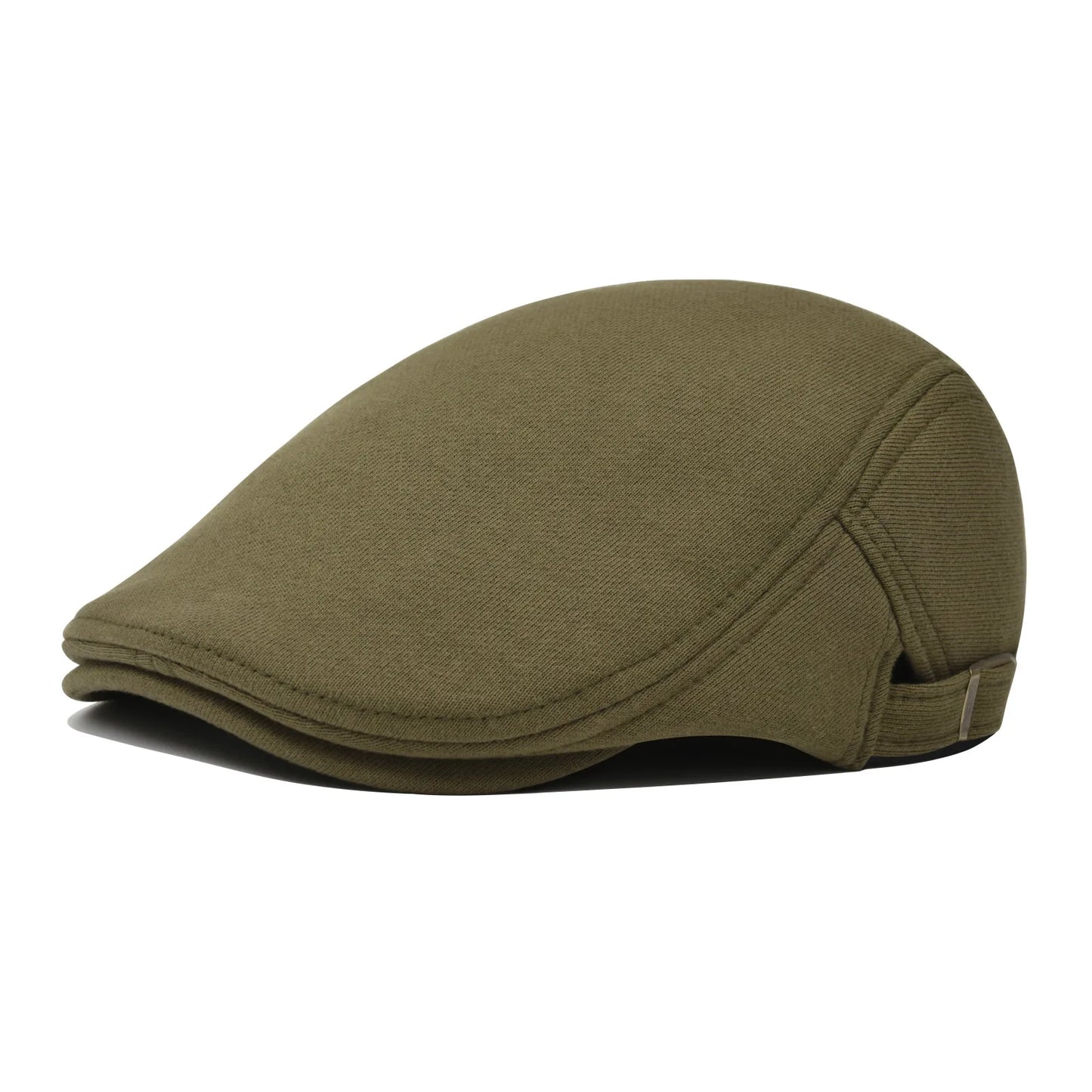 100% Cotton Men Black Flat Ivy Cap