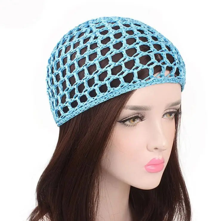 Women's Hair Decoration Manual Crochet Net Cover Hair Net Cap