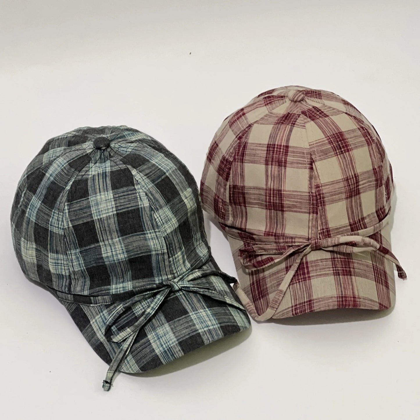 Unique Design Casual Plaid Bowknot Baseball Cap