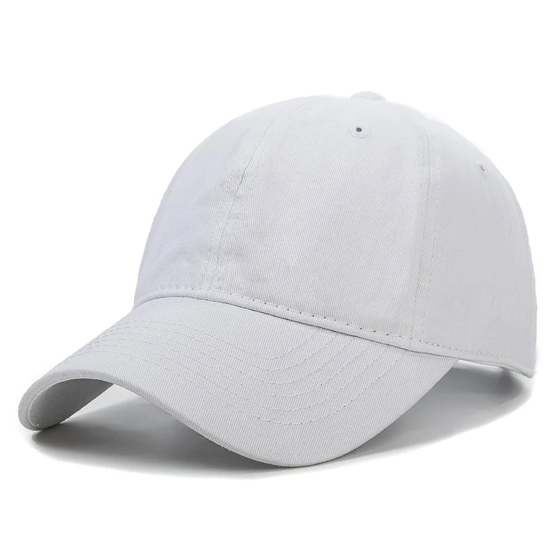 Unisex Cap Plain Color Washed Cotton Baseball Cap Men & Women