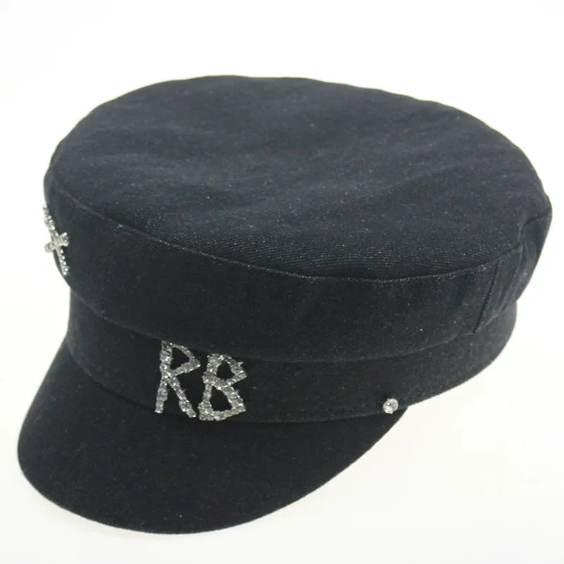 New Diamond Letter Newsboy Caps Women