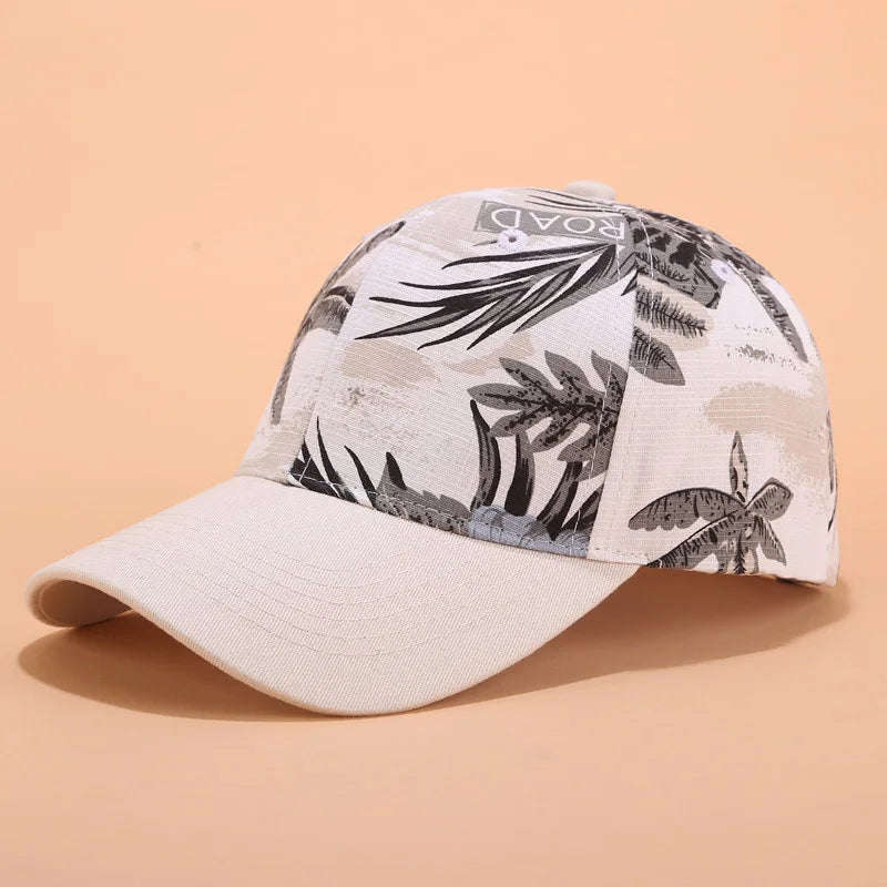 Flower Print Women Baseball Cap Female Adjustable