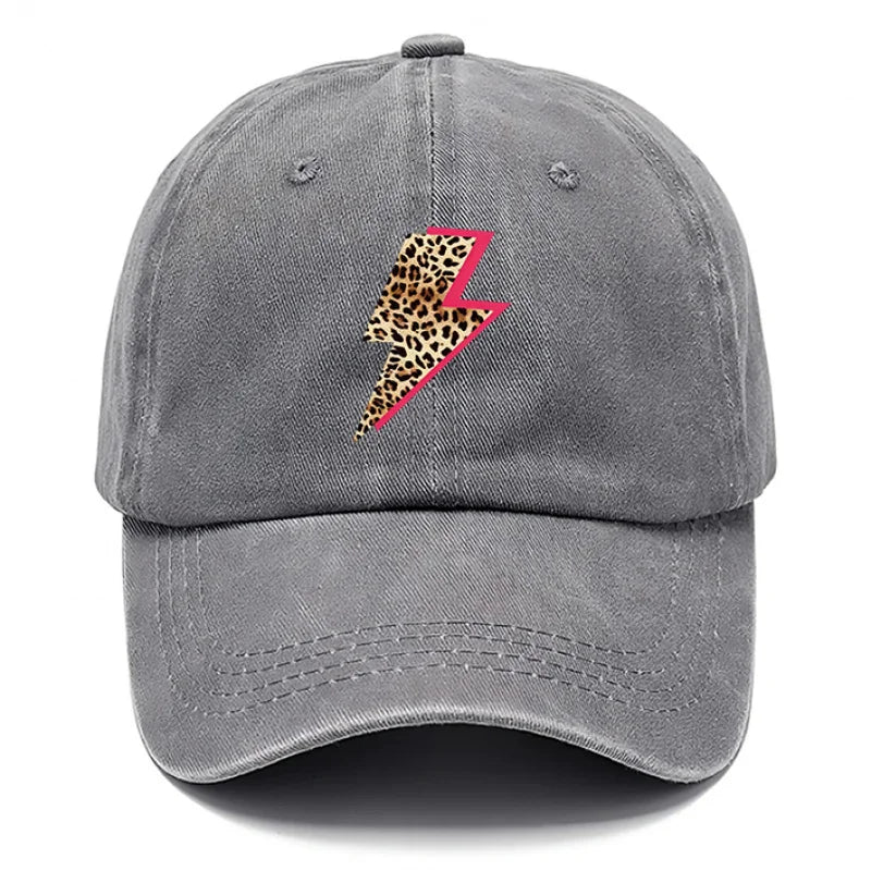 Leopard Lightning Style Printed Baseball Hat
