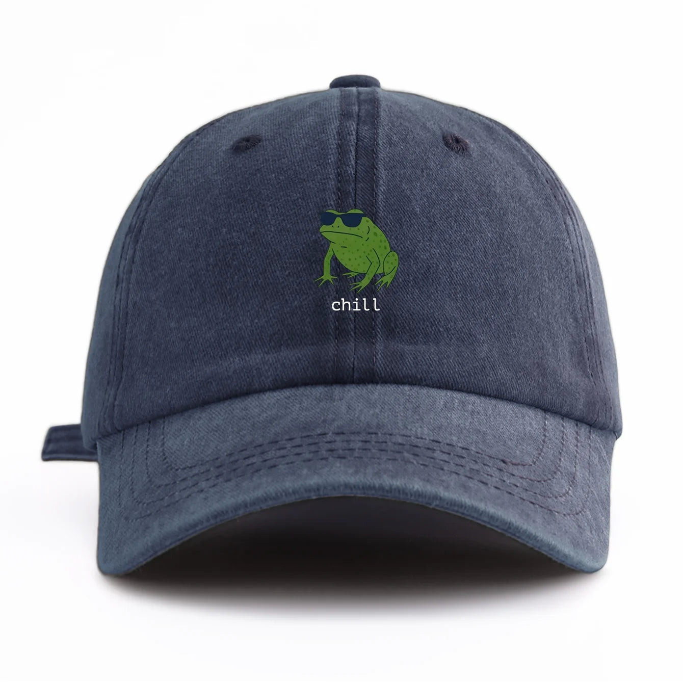 Chill Print Washed Baseball Cap Dad Hat