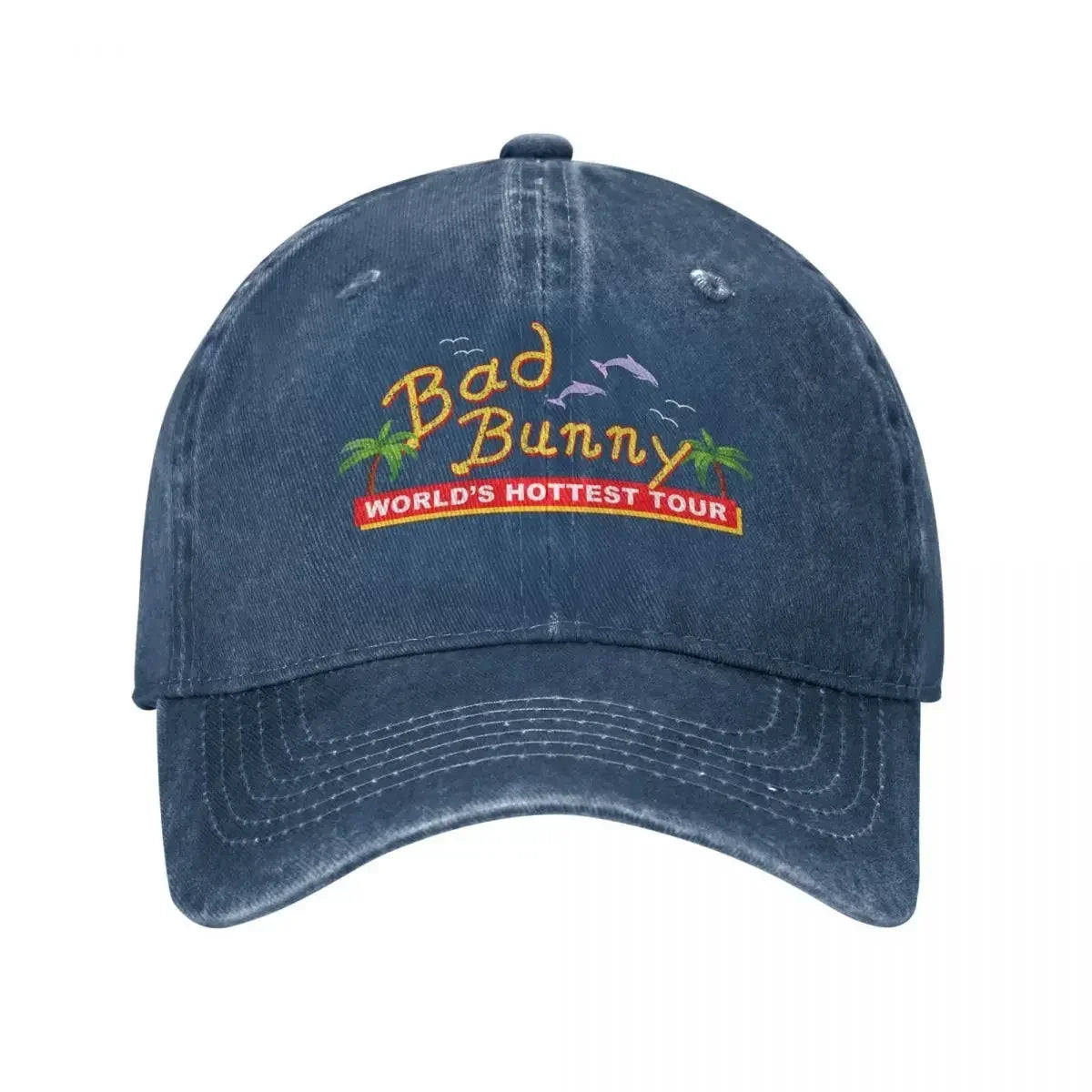 Vintage Washed Cotton Bad Bunny Un Verano Sin Ti Reggae Beach Baseball Cap