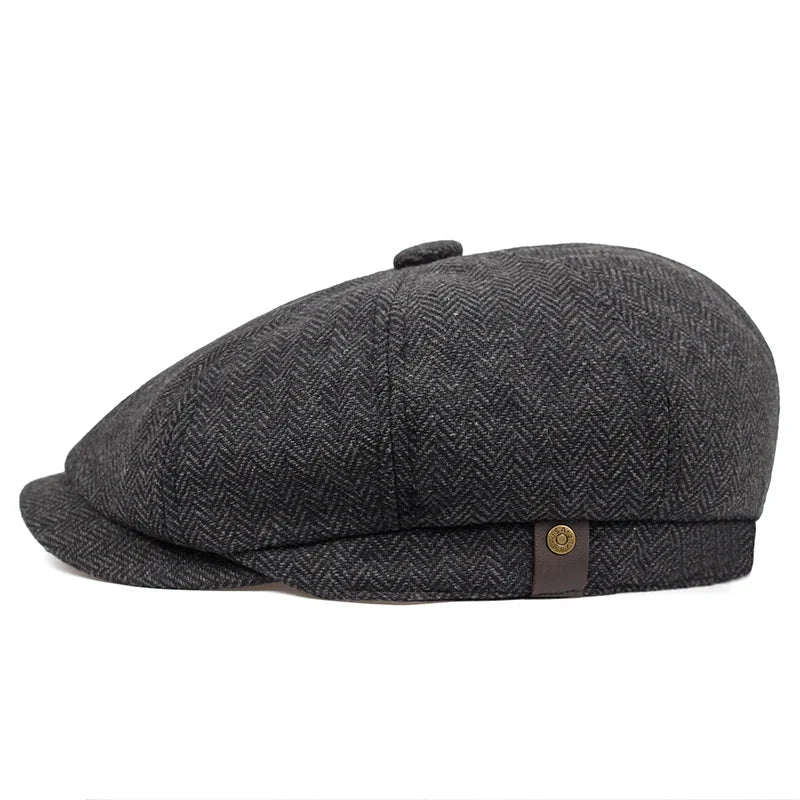 Retro Newsboy Caps Men Octagonal Hats British Painters Hats