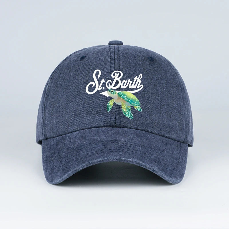 "St. Barth" Sea Turtle Washed Baseball Cap