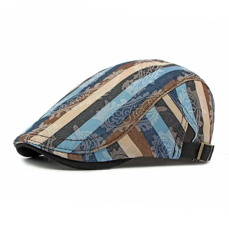 Spring Cotton Print Newsboy Caps Flat Peaked Cap Men And Women