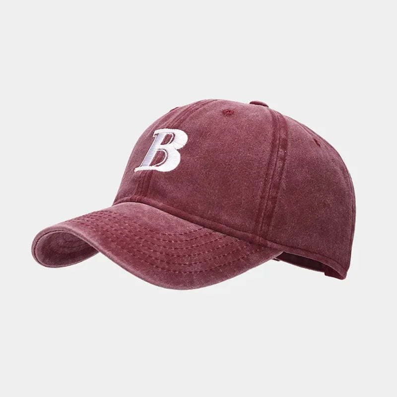 Cotton Letter B Embroidery Casquette Baseball Cap
