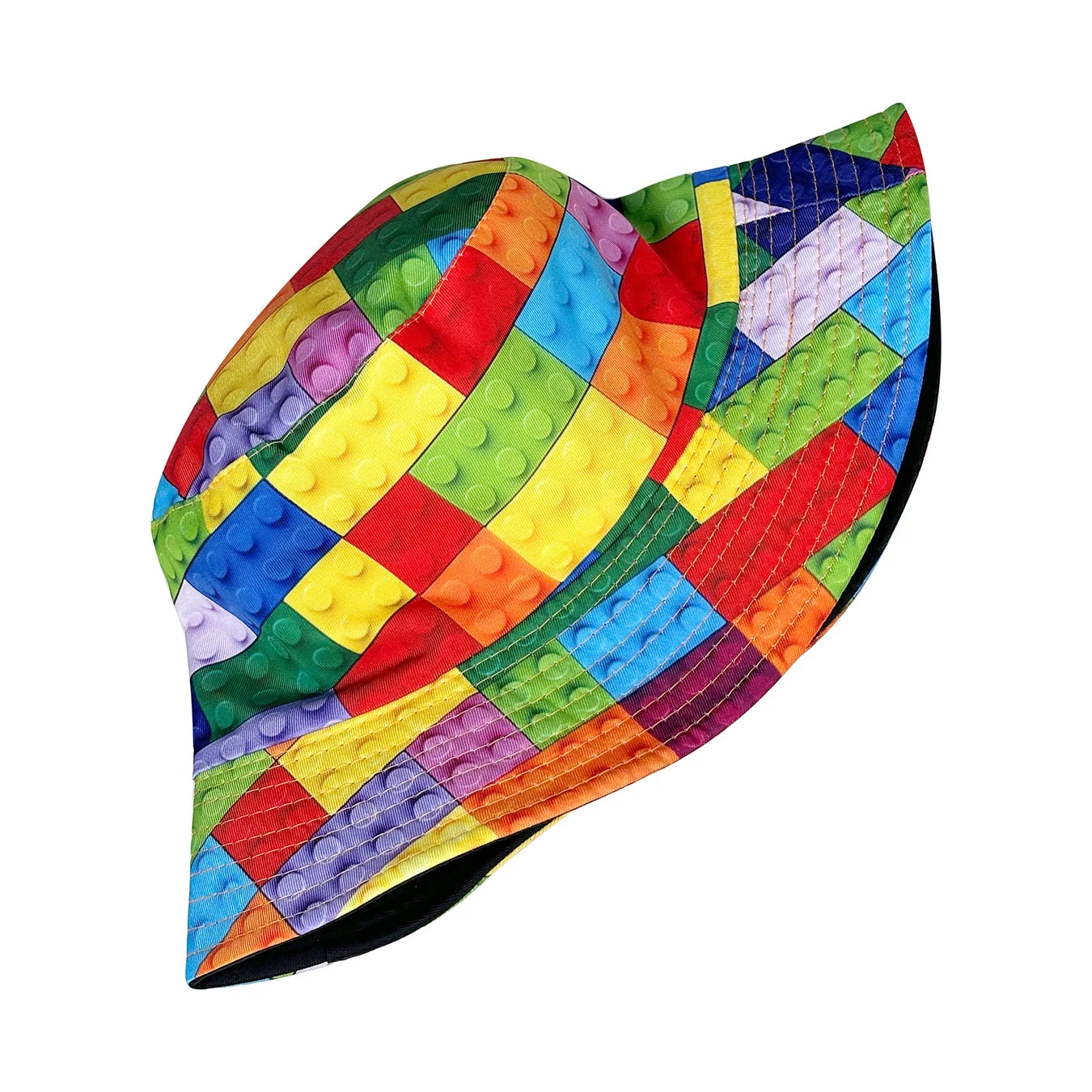 Personalized Building Block Puzzle Fisherman's Hat, Foldable Stylish Bucket Hat, All-Season Bucket Hat
