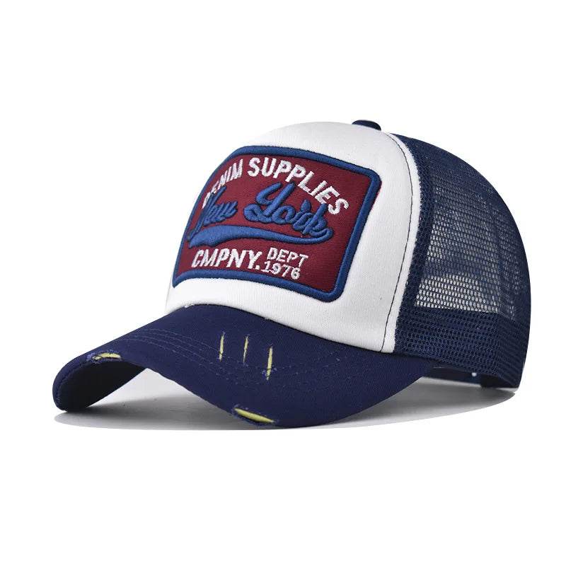 Streetwear Letter Embroidery Mesh Dad Baseball Cap