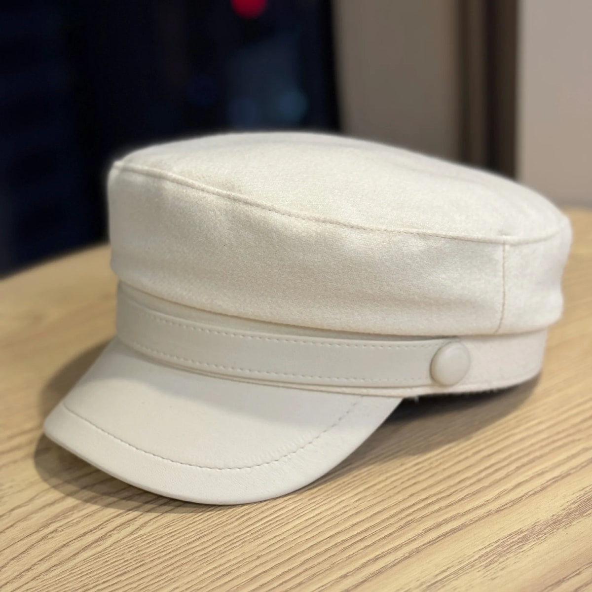 2026 Retro Women's Octagon Hat PU Leather & Wool Blend Newsboy Cap