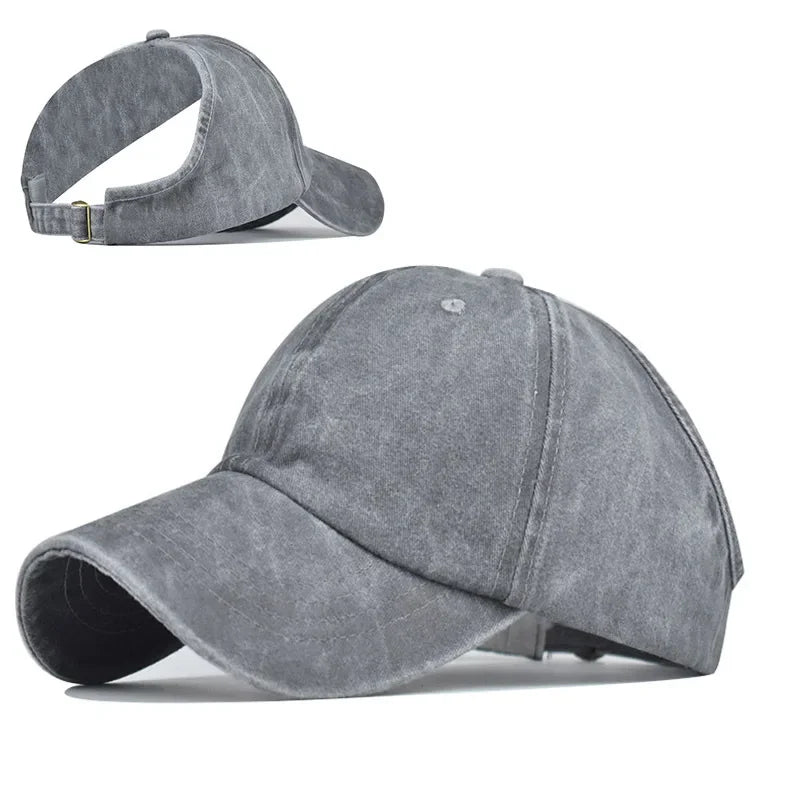 New Summer Women Custom Logo High Ponytail Baseball Cap