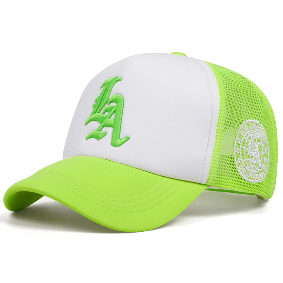 LA Side Embroidered Breathable Mesh Hat Men's Hip Hop Hat Baseball Hat Women's