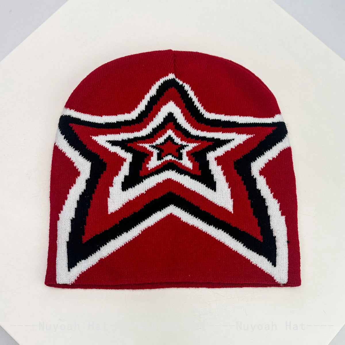 New Men Women Jacquard Five Pointed Star Love Knitted Hats