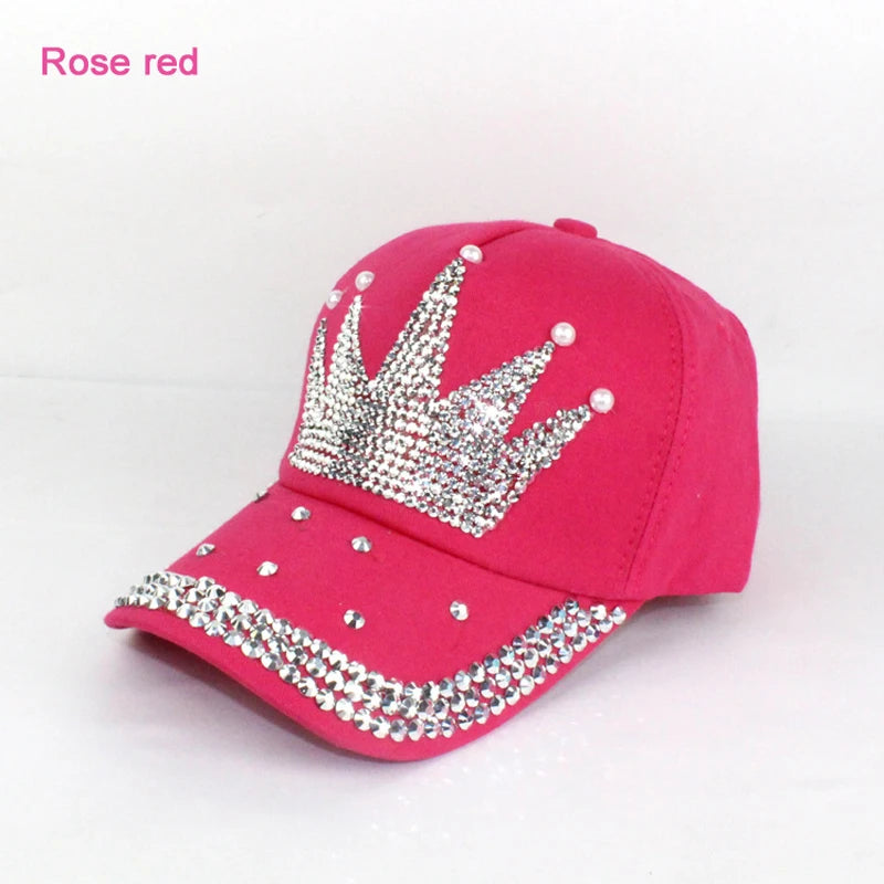 Casual Rhinestone Cute Adult Baseball Caps