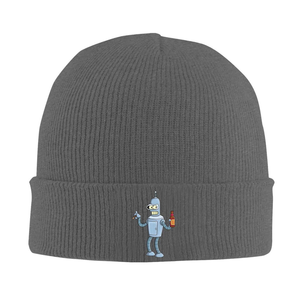 Men Women Rib Knit Cuffed Beanie Futuramas Benders Merch Winter Warm Knitted Caps