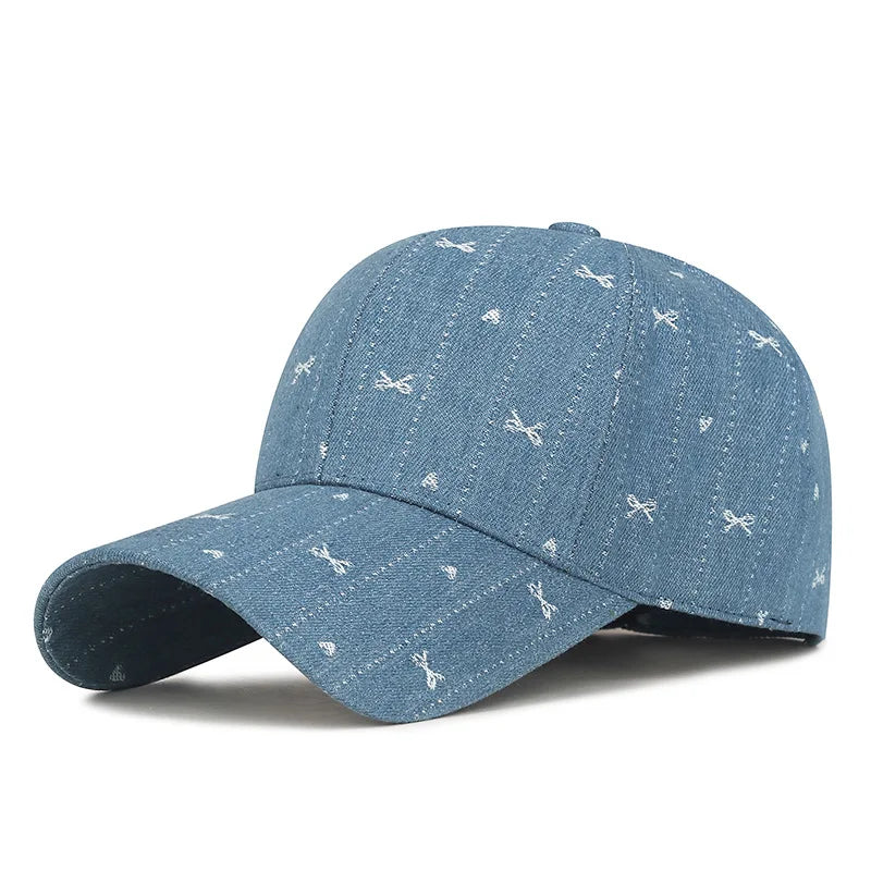 Korean Tie Dye Denim Baseball Cap, Men's And Women's