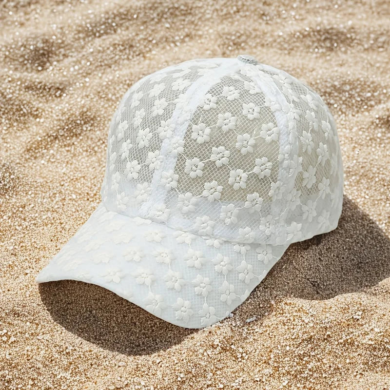 Flower Baseball Cap Sun Protection Duckbill Hat