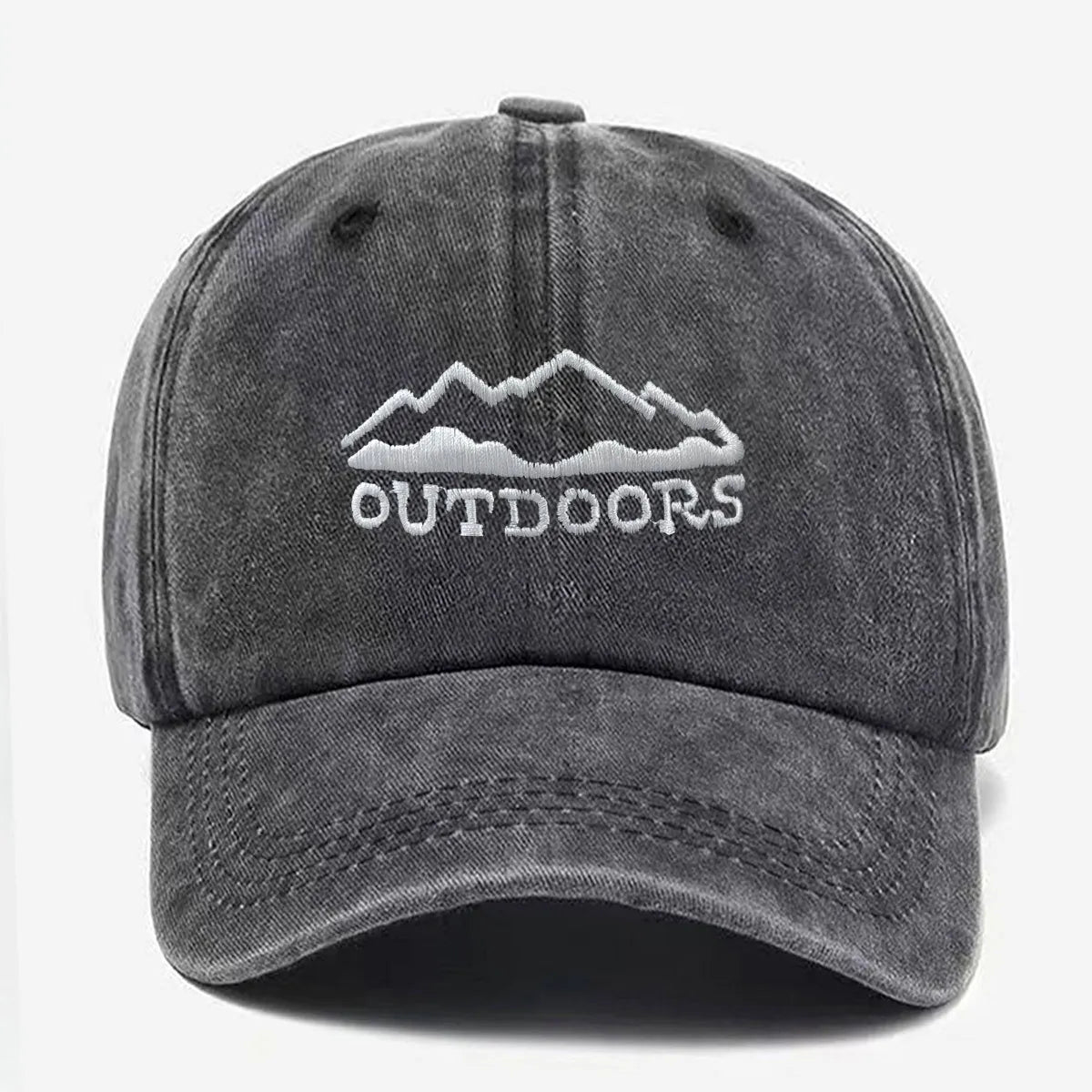 Buckle Baseball Cap with Forest Print