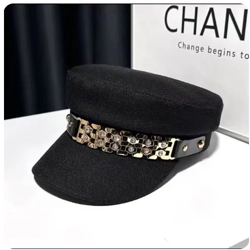 2026 Women Outdoor Warm Beret Hats Korean Octagonal Hat