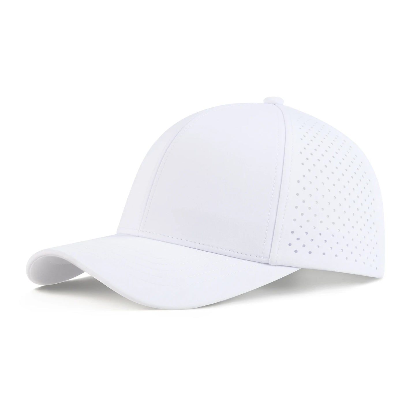Men Quick Dry Baseball Cap Laser Cut Mesh Ball Curved Brim Snapback Hat