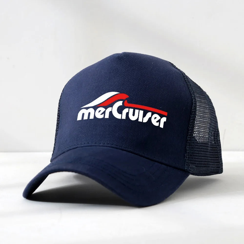 Mercruiser Boating Boat Outboard T Shirt Men Summer Baseball Cap Man