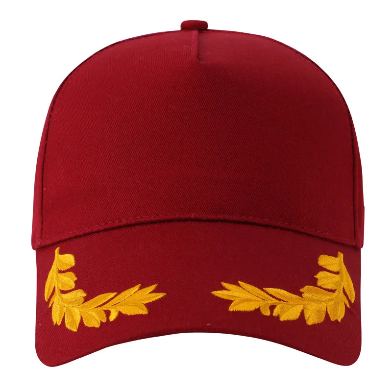 Customized Logo Printed Men Baseball Cap Casual Cap Wheat Ear Solid Color Snap Cap Sports Cap