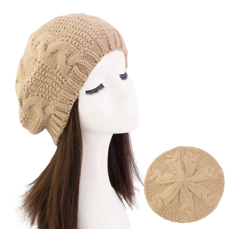 Ladies' Autumn Winter Knitted Berets European And American