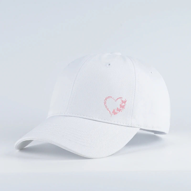 Butterfly Heart Print Baseball Cap