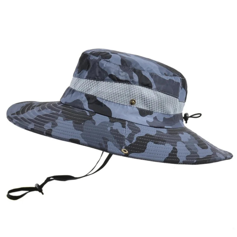 Summer Men Breathable Sun Hat Outdoor Traveling Fishing Hiking Hats