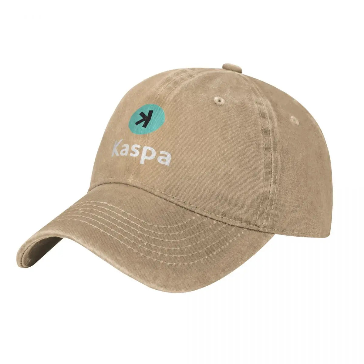 Kaspa KAS Crypto Altcoin - Clean Stacked Green Logo Fashion Baseball Cap