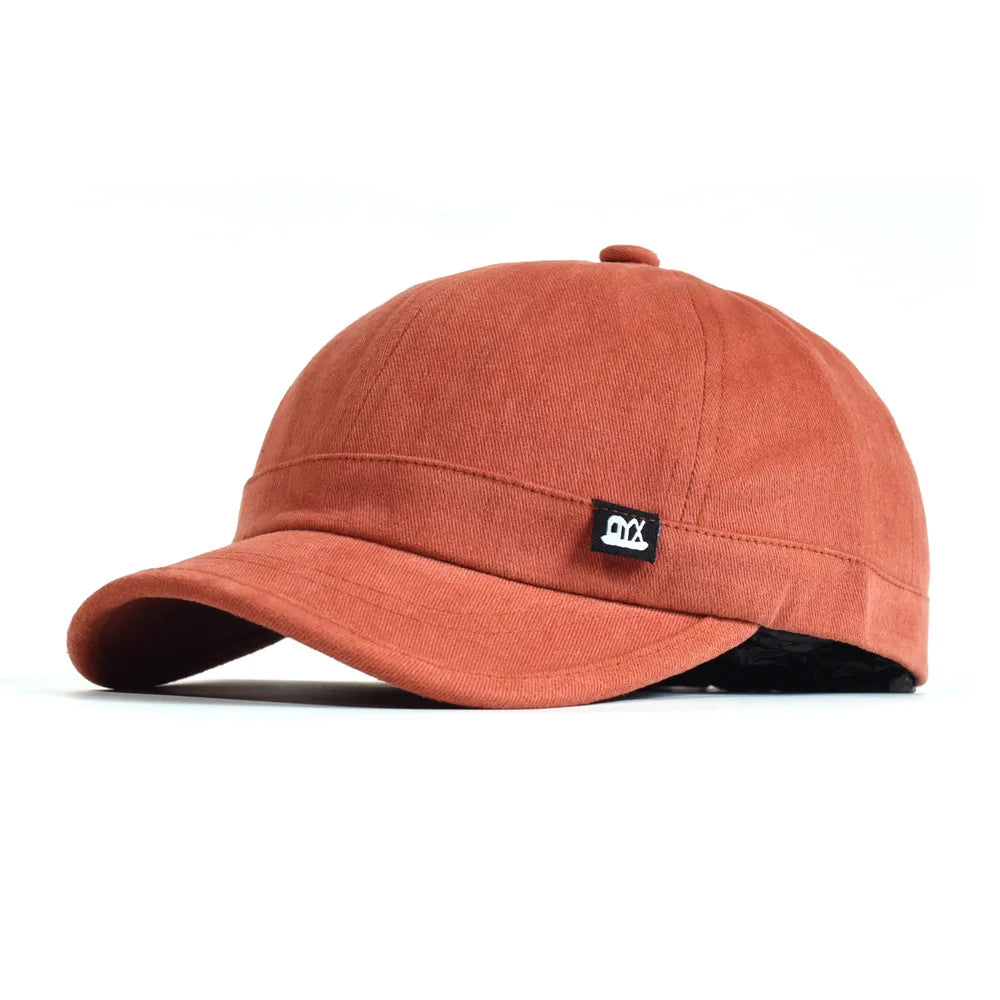 Vintage Short Brim Baseball Cap Cotton Men Women Soft Dad Hat