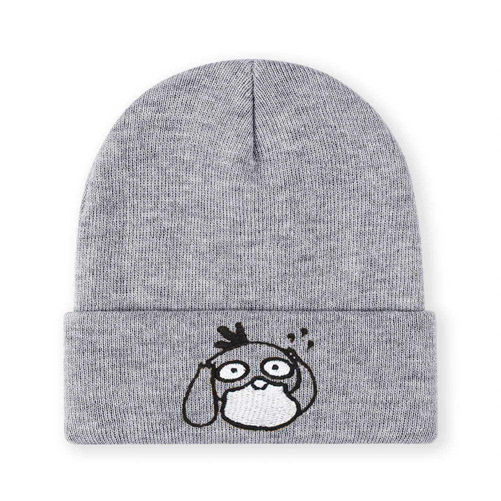 Duck Embroidered Beanie Soft Stretchy Lightweight Winter Hat