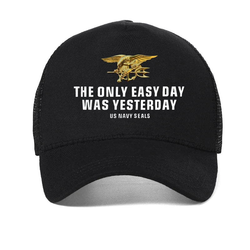 Navy Seals The Only Easy Day Was Yesterday Men Hat Baseball Cap Summer