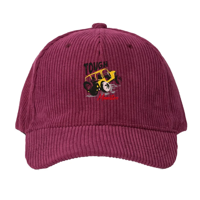 Corduroy Baseball Cap Men Off-Road Vehicle Pattern 4x4 Adventure Outdoor