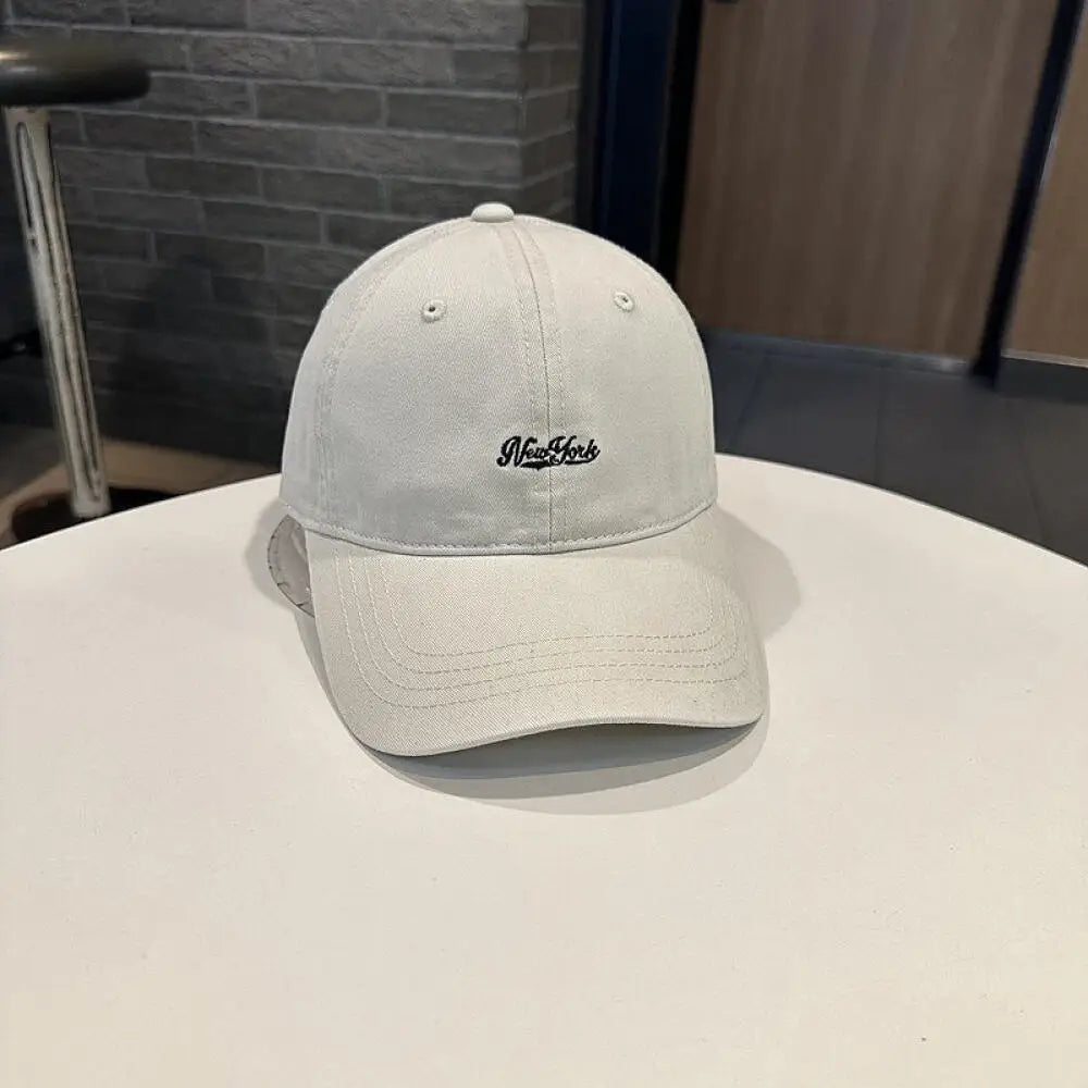 Korean Letter Embroidered Baseball Cap Simple Mesh Casual Hat For Men Women Outdoor Camping Daily Streetwear