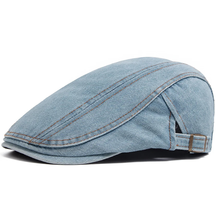 Men's Jean Berets Summer Newsboy Hats For Women Casual Solid Color Retro