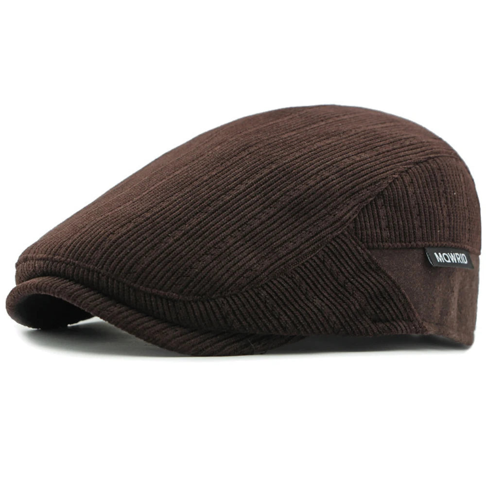 Berets Autumn Winter Hat Caps For Men Women Fleece Lined Corduroy Beret Hat