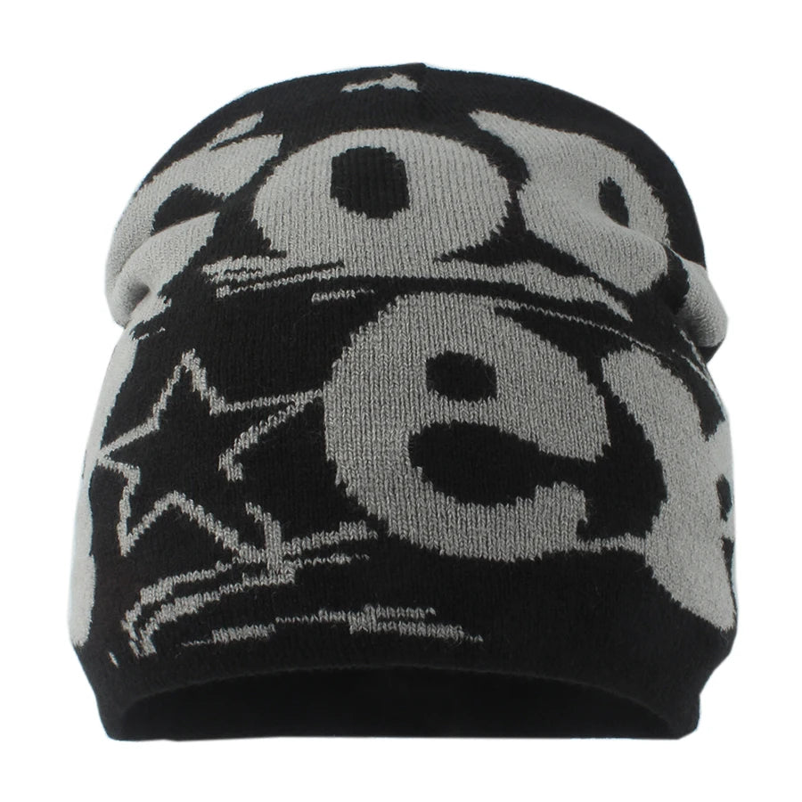 New Winter Beanie Hat Women Men Fashion Hip-Hop Cap Letter Paragraph Knitted Beanies