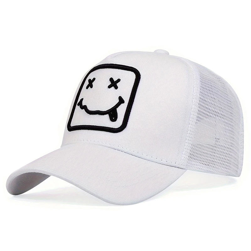 Unisex XX Tongue Sticking Embroidery Baseball Net Caps Spring Summer