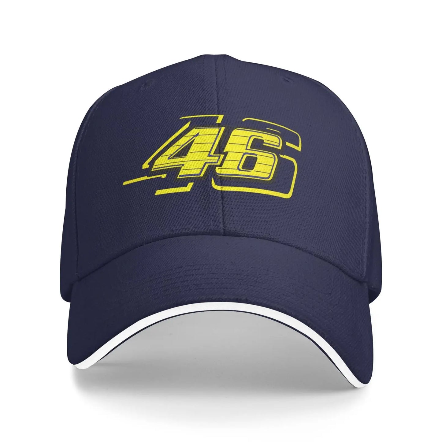 Letter 46 Print Baseball Cap Unisex Sandwich Hat Vintage Outdoor Summer