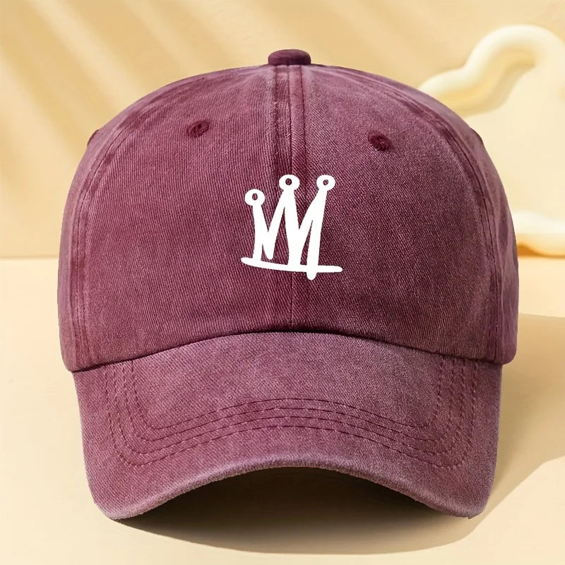 Washed Printed Baseball Cap Suitable for Men and Women