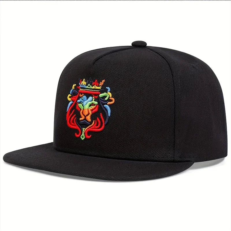 Unisex Lion Crown Embroidery Hip-Hop Hats
