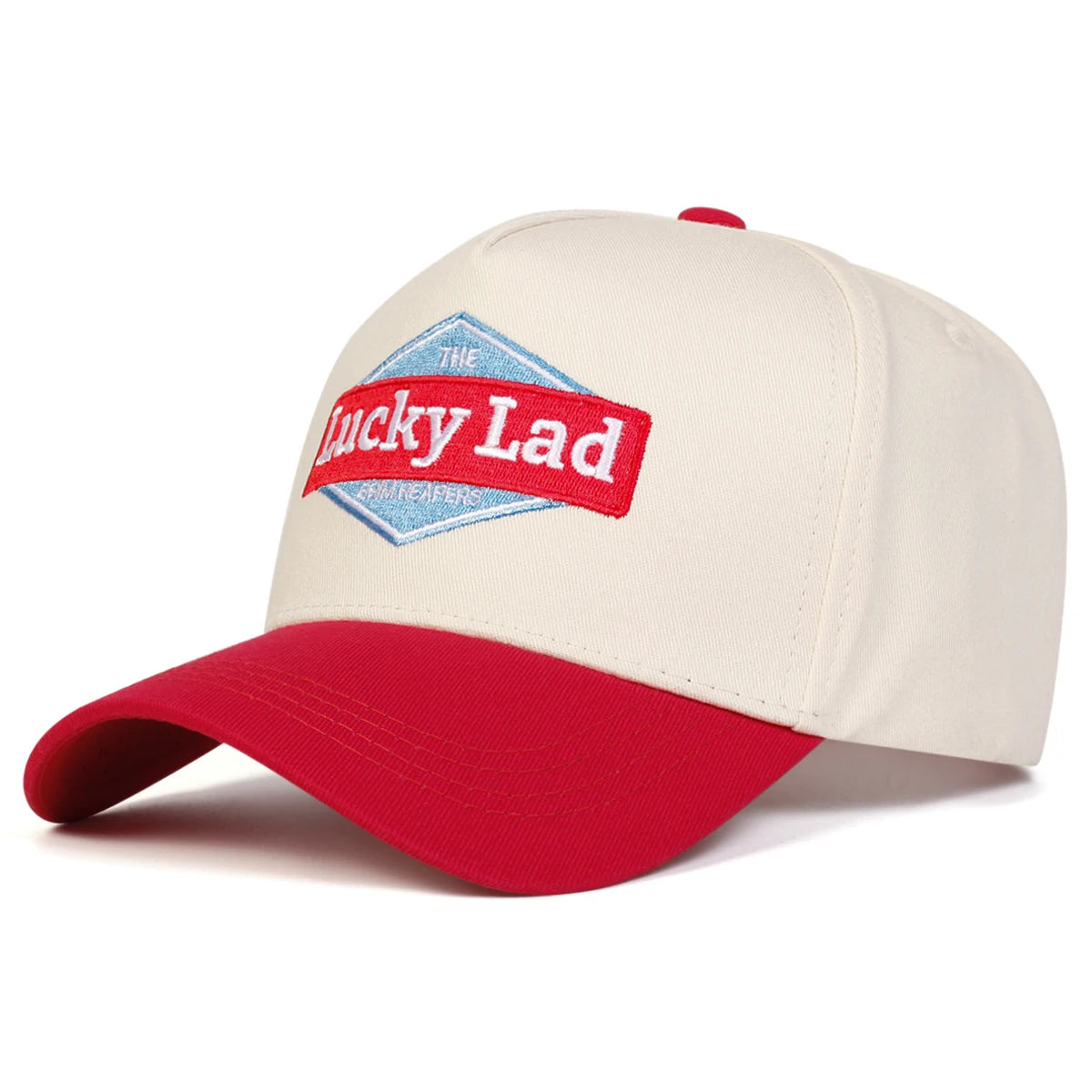 Unisex Lucky Lad Letter Embroidery Baseball Caps Spring and Autumn